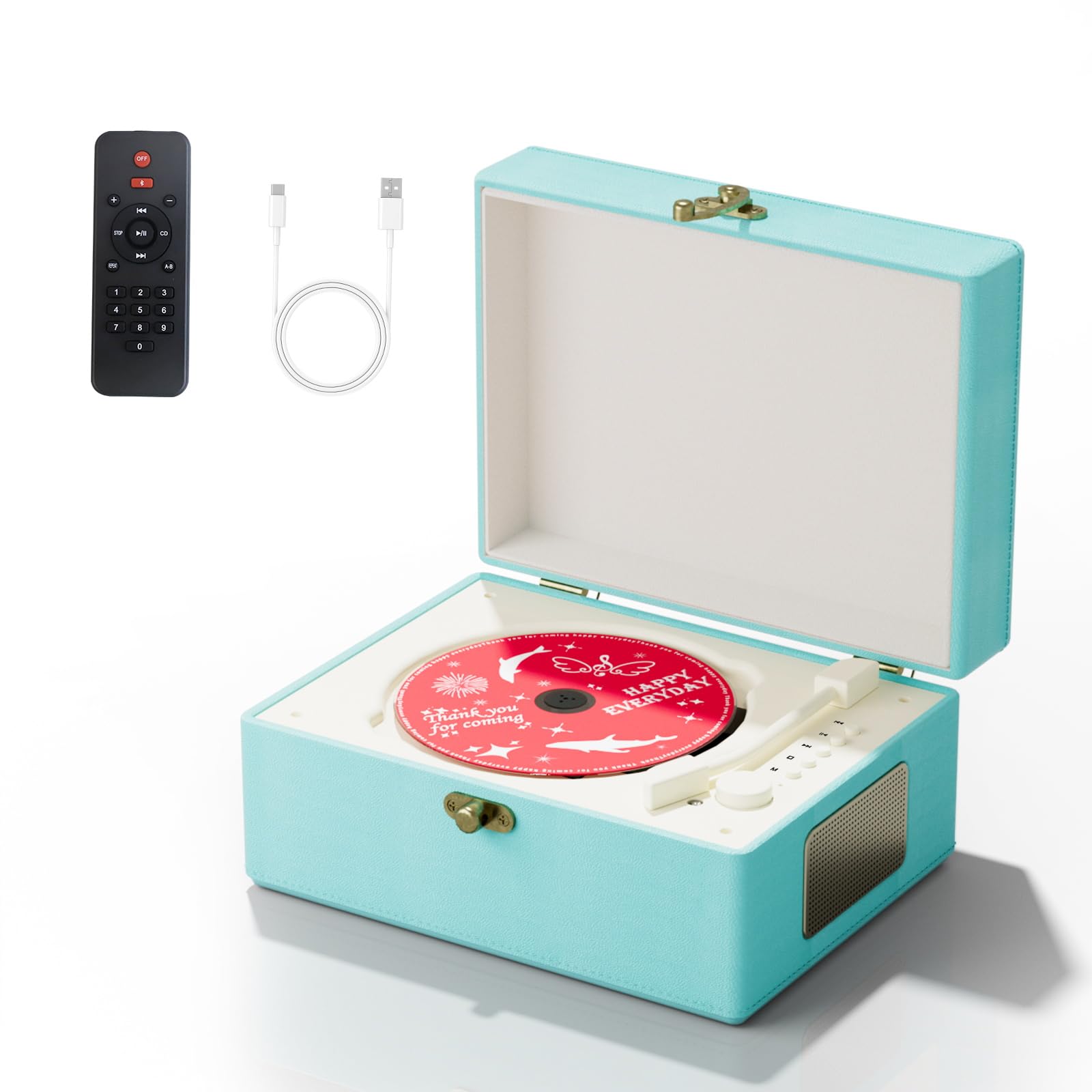 Foto 2 pulgar | Reproductor De Cd Yintiny Blue Time Music Box Con Altavoz Recargable - Venta Internacional.