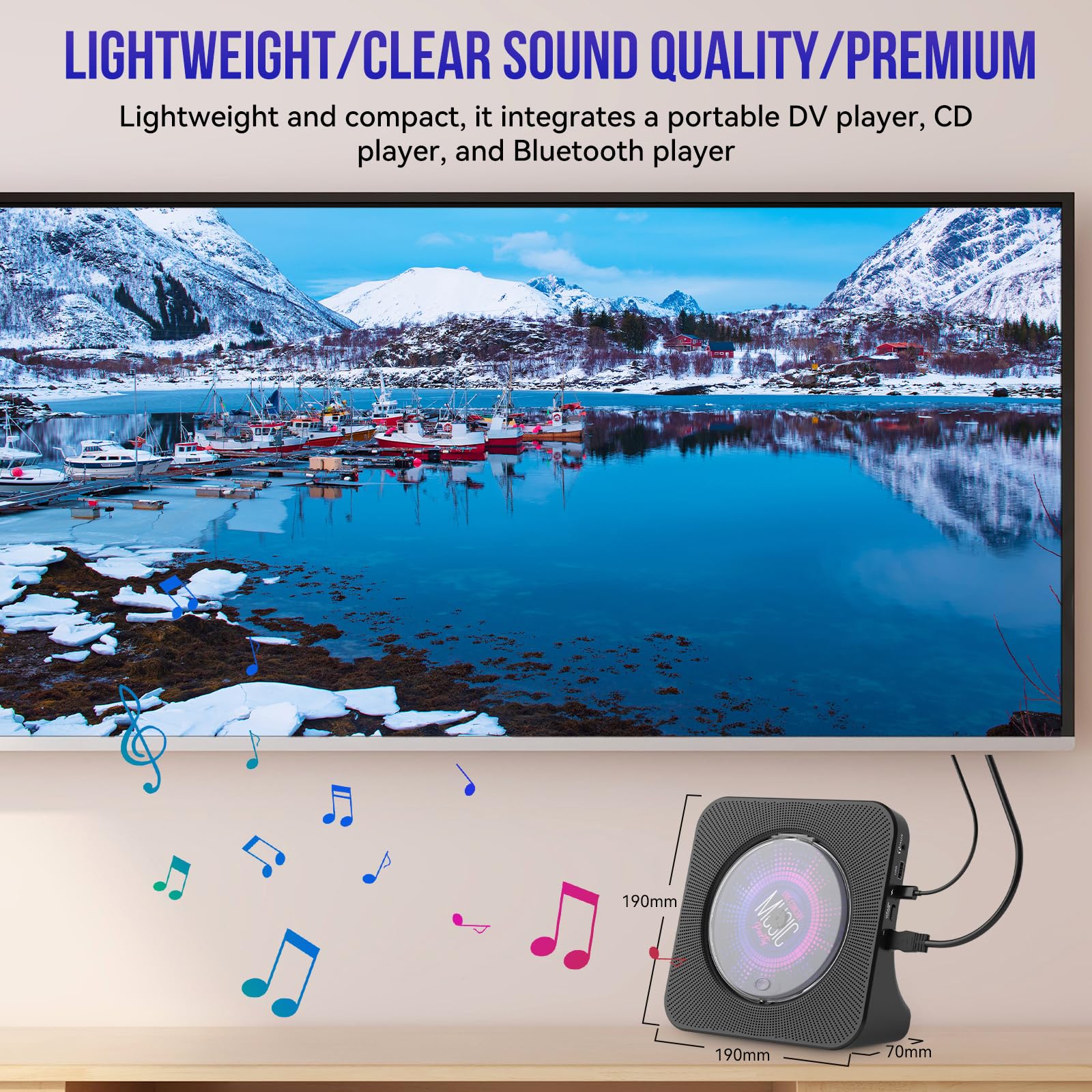 Foto 2 | Reproductor De Dvd Portátil Qoosea All Region Free Con Control Remoto - Venta Internacional.
