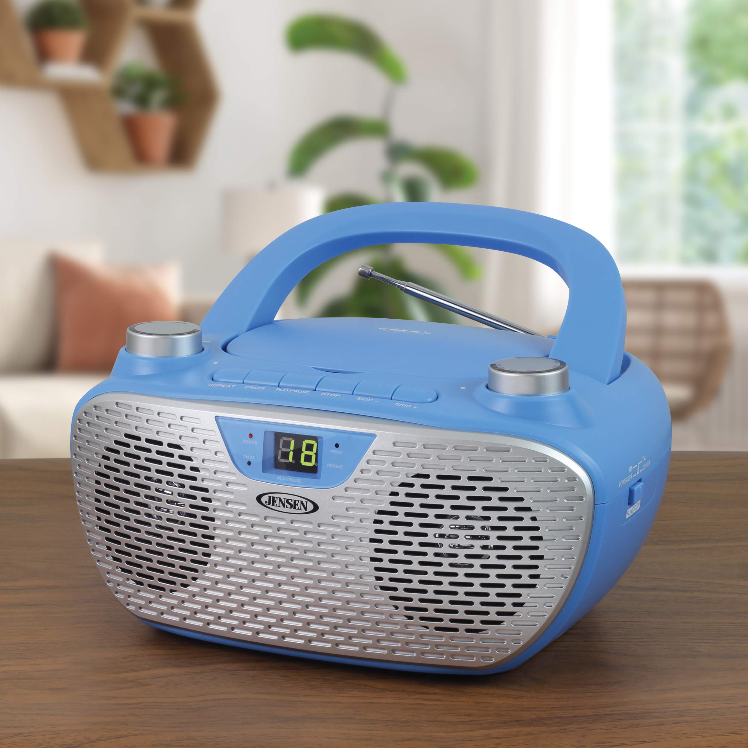 Foto 5 | Reproductor De Cd Estéreo Portátil Jensen Cd-485-bl 1w Con Am/fm - Venta Internacional.