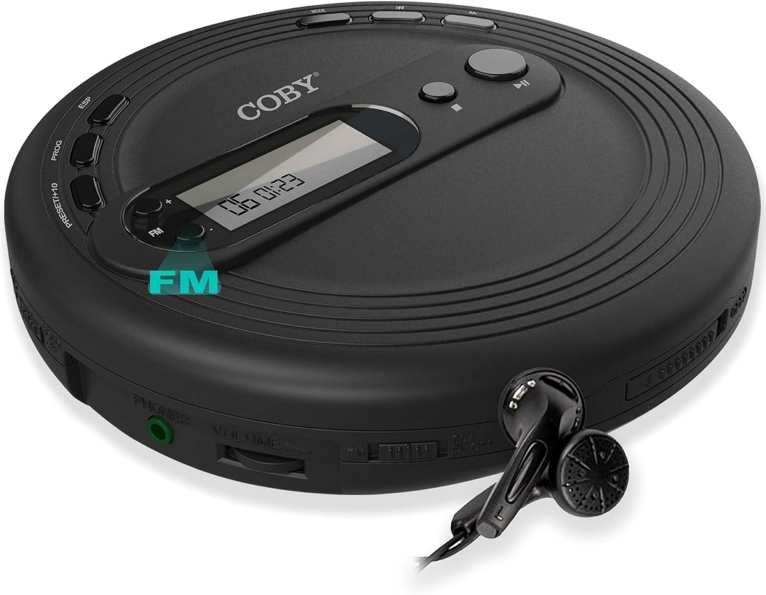 Foto 2 pulgar | Reproductor De Cd Portátil Coby Con Auriculares, Radio Fm, Mp3 - Venta Internacional.
