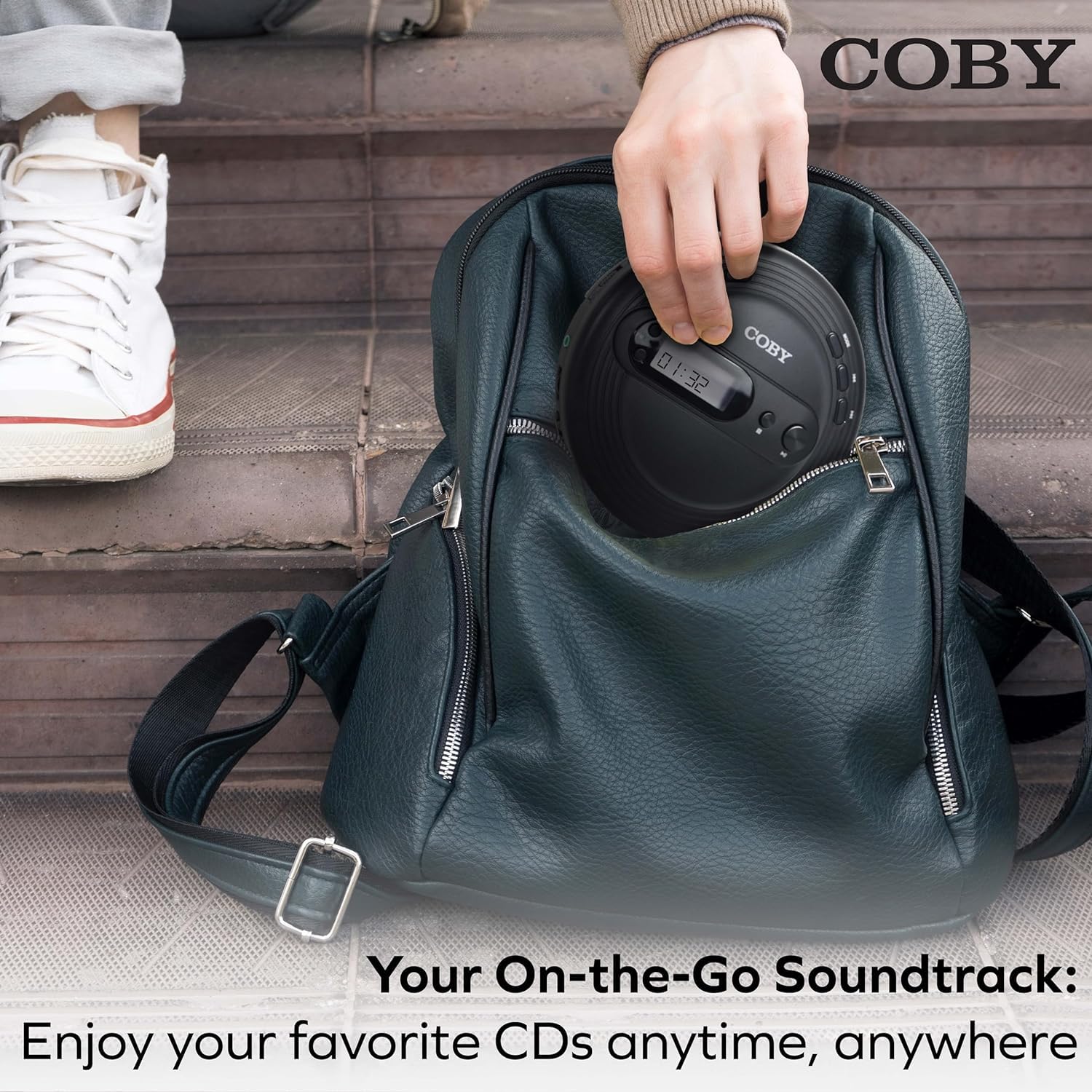 Foto 5 pulgar | Reproductor De Cd Portátil Coby Con Auriculares, Radio Fm, Mp3 - Venta Internacional.