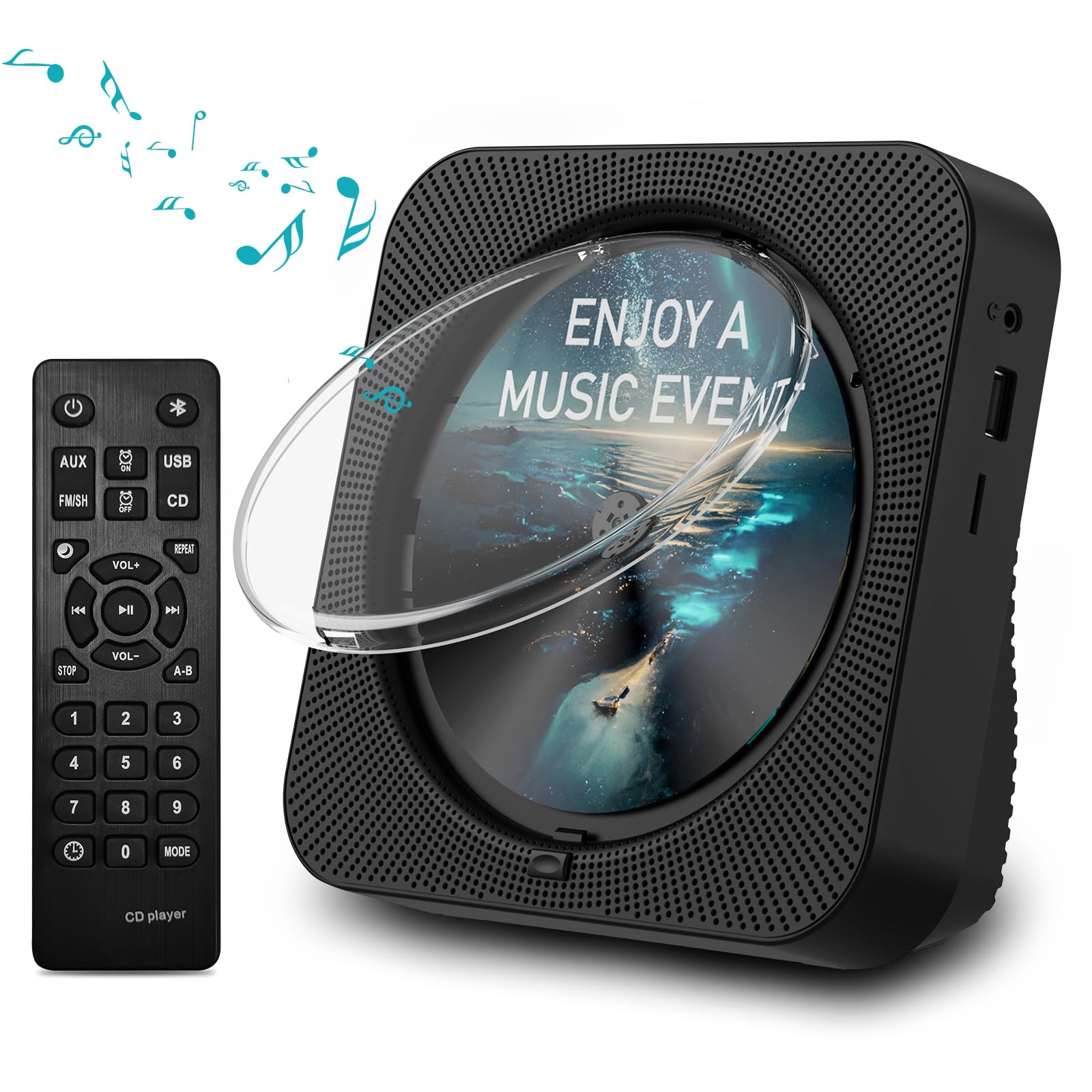 Foto 2 pulgar | Reproductor De Cd Micocious Bluetooth De Escritorio Con Altavoces Y Rc - Venta Internacional.