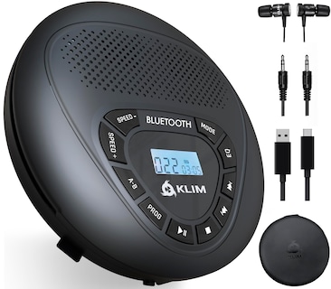 Foto 1 | Reproductor de CD Portátil Klim Bluetooth con Batería Recargable - Venta Internacional
