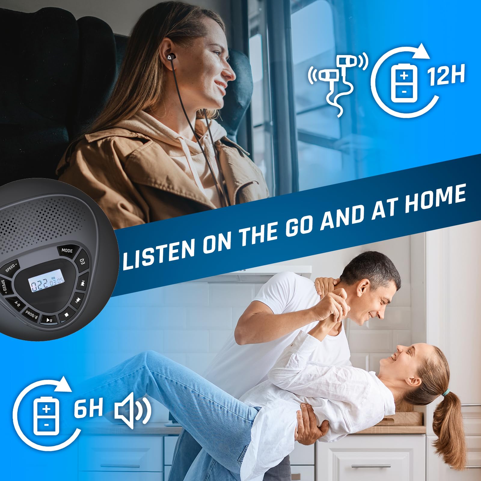 Foto 5 pulgar | Reproductor de CD Portátil Klim Bluetooth con Batería Recargable - Venta Internacional