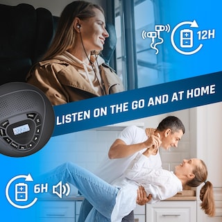 Foto 4 | Reproductor de CD Portátil Klim Bluetooth con Batería Recargable - Venta Internacional