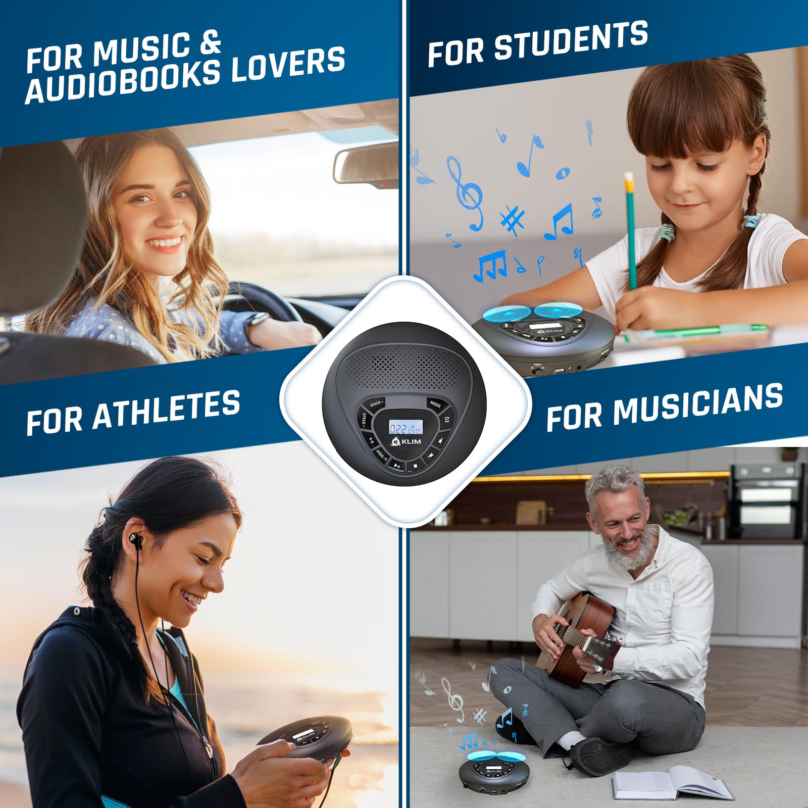 Foto 6 pulgar | Reproductor de CD Portátil Klim Bluetooth con Batería Recargable - Venta Internacional
