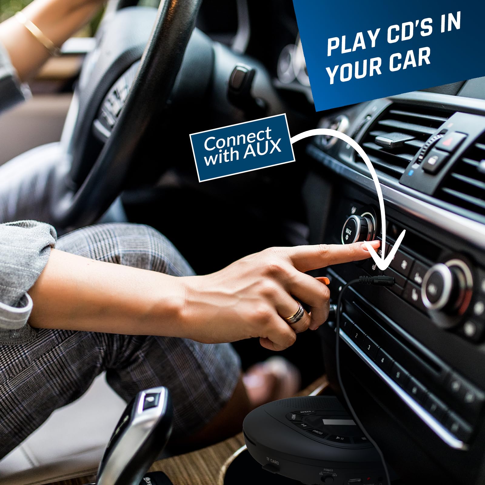 Foto 7 pulgar | Reproductor de CD Portátil Klim Bluetooth con Batería Recargable - Venta Internacional