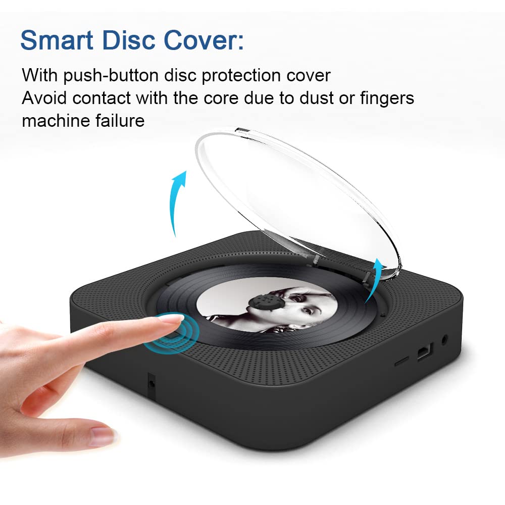 Foto 5 pulgar | Reproductor De Cd Micocious Portátil Con Bluetooth Y Radio Fm Negro - Venta Internacional.