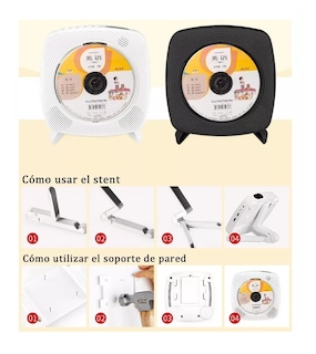 Foto 2 | Reproductor De Cd, Dvd Bluetooth Con Montaje En Pared Color Blanco