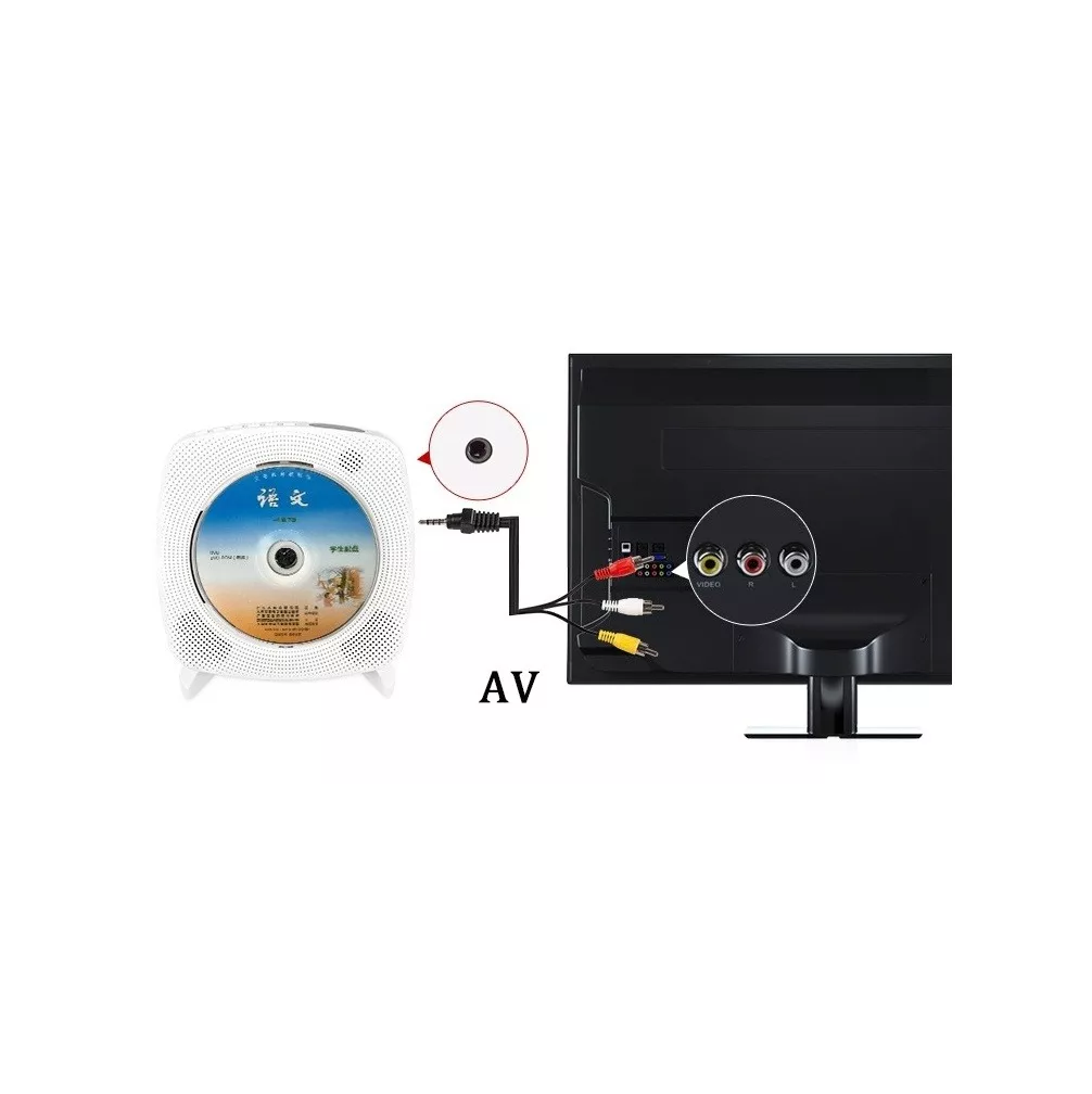 Foto 5 | Reproductor De Cd, Dvd Bluetooth Con Montaje En Pared Color Blanco