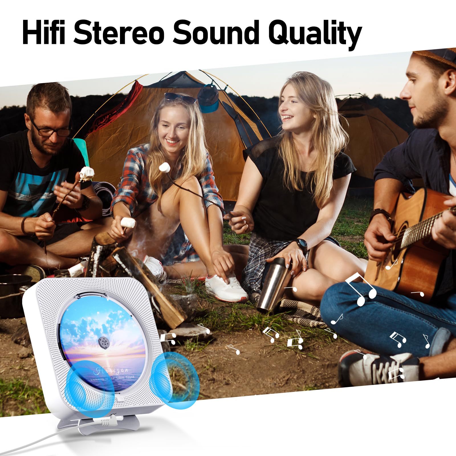 Foto 5 | Reproductor De Cd Portátil Micocious Bluetooth Con Mando A Distancia - Venta Internacional.