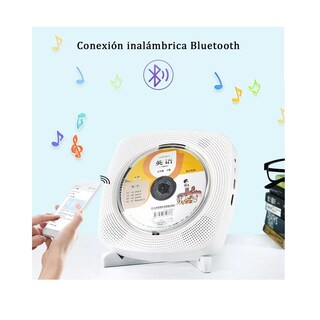 Foto 3 | Reproductor De Cd, Dvd Bluetooth Con Montaje En Pared, Belug Color Blanco