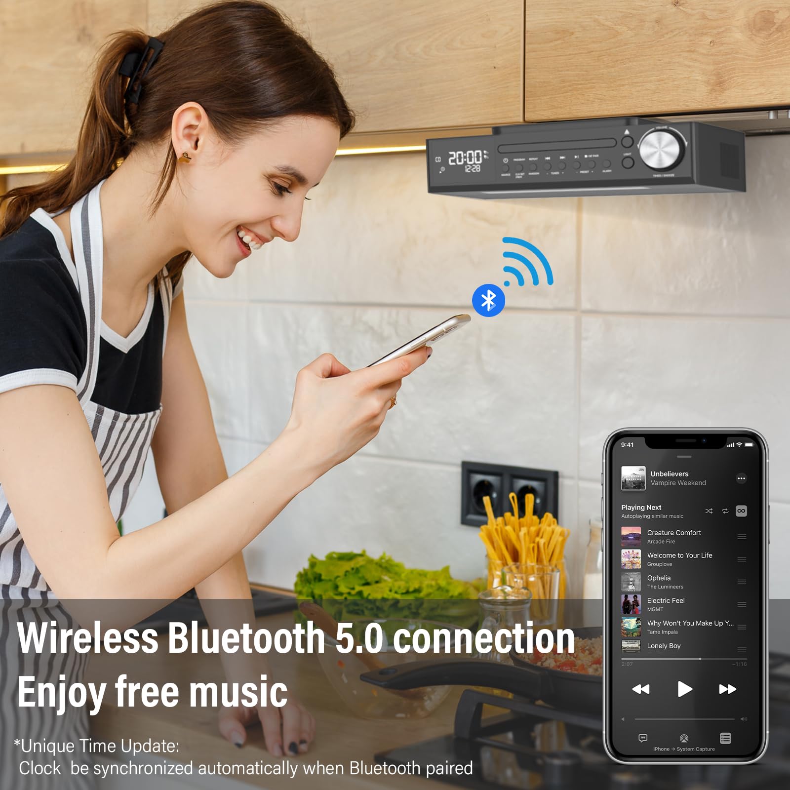 Foto 3 pulgar | Radio De Cocina Con Reproductor De Cd Bluetooth Monodeal Para Colocar Debajo Del Armario - Venta Internacional.