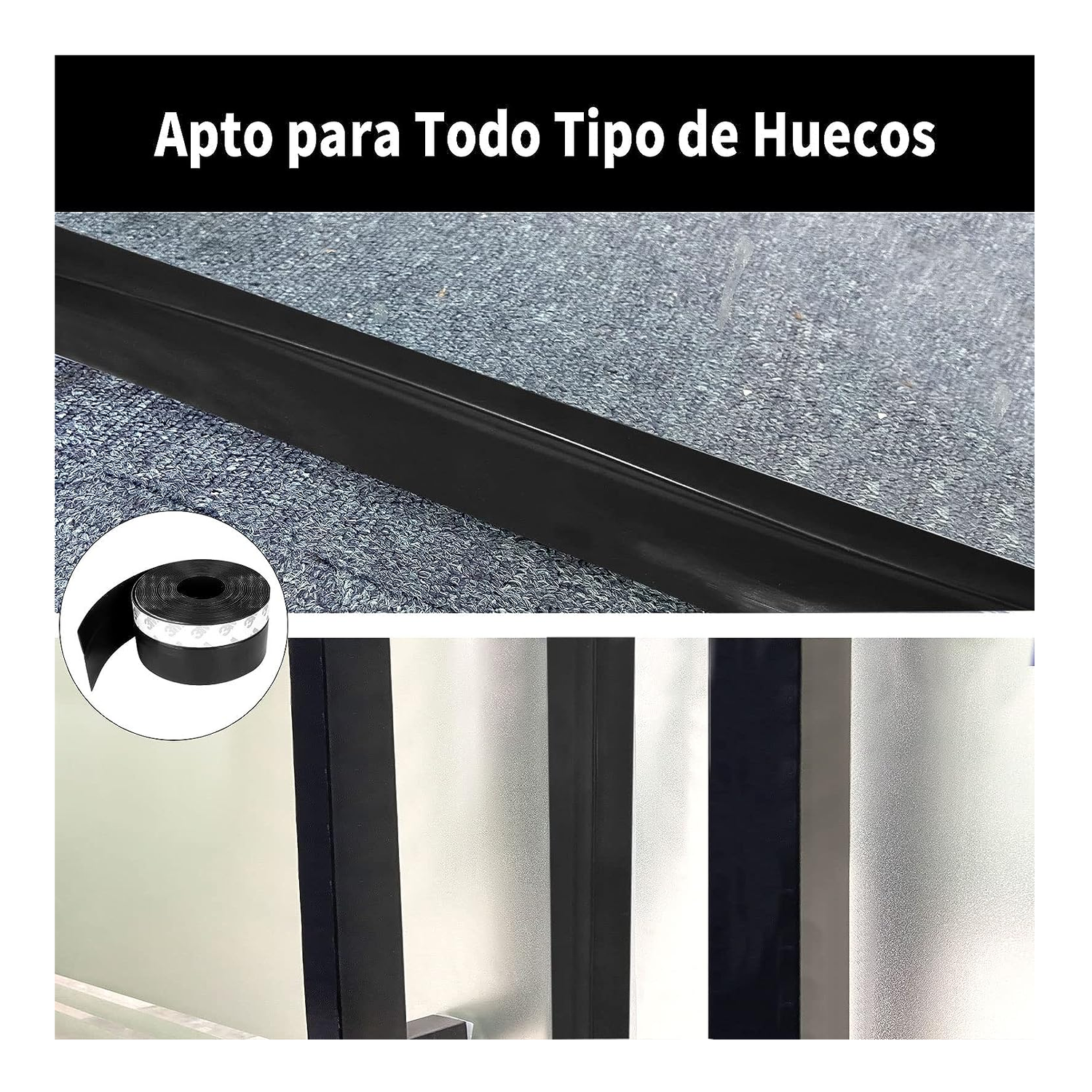 Foto 3 pulgar | Tira de Sellado a Prueba de Polvo a Prueba de Viento 3M color Negro 8 Metros