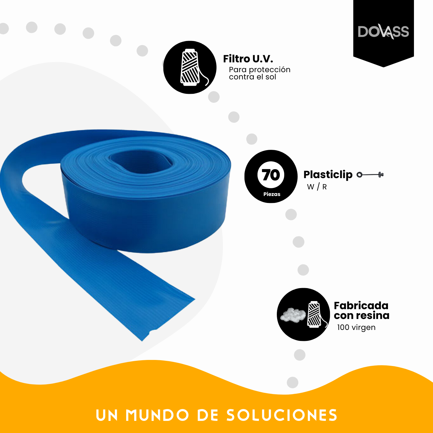 Foto 4 | Cinta Rompevientos Karlen 169sm color Azul de 3 m