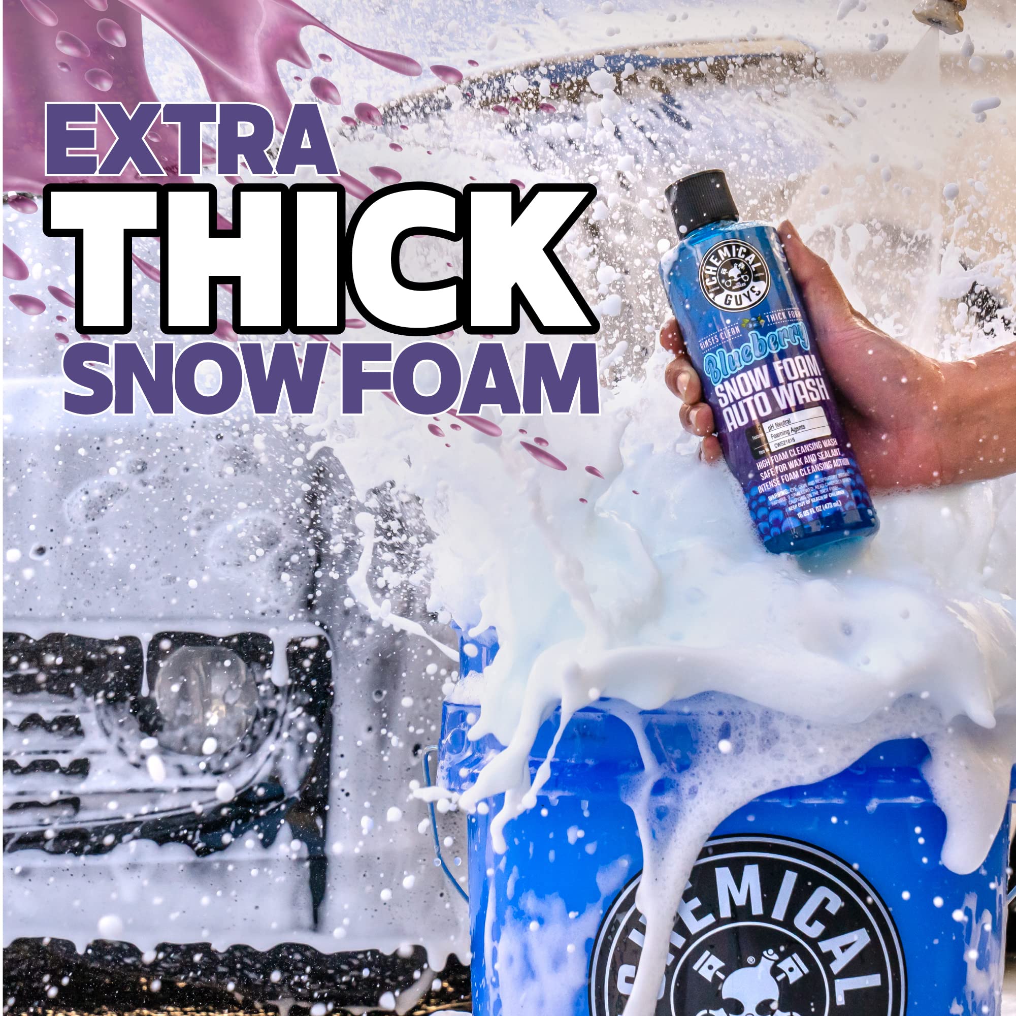 Foto 3 pulgar | Jabón Para Lavado De Autos Chemical Guys, Espuma De Nieve Con Arándanos, 473 Ml - Venta Internacional.