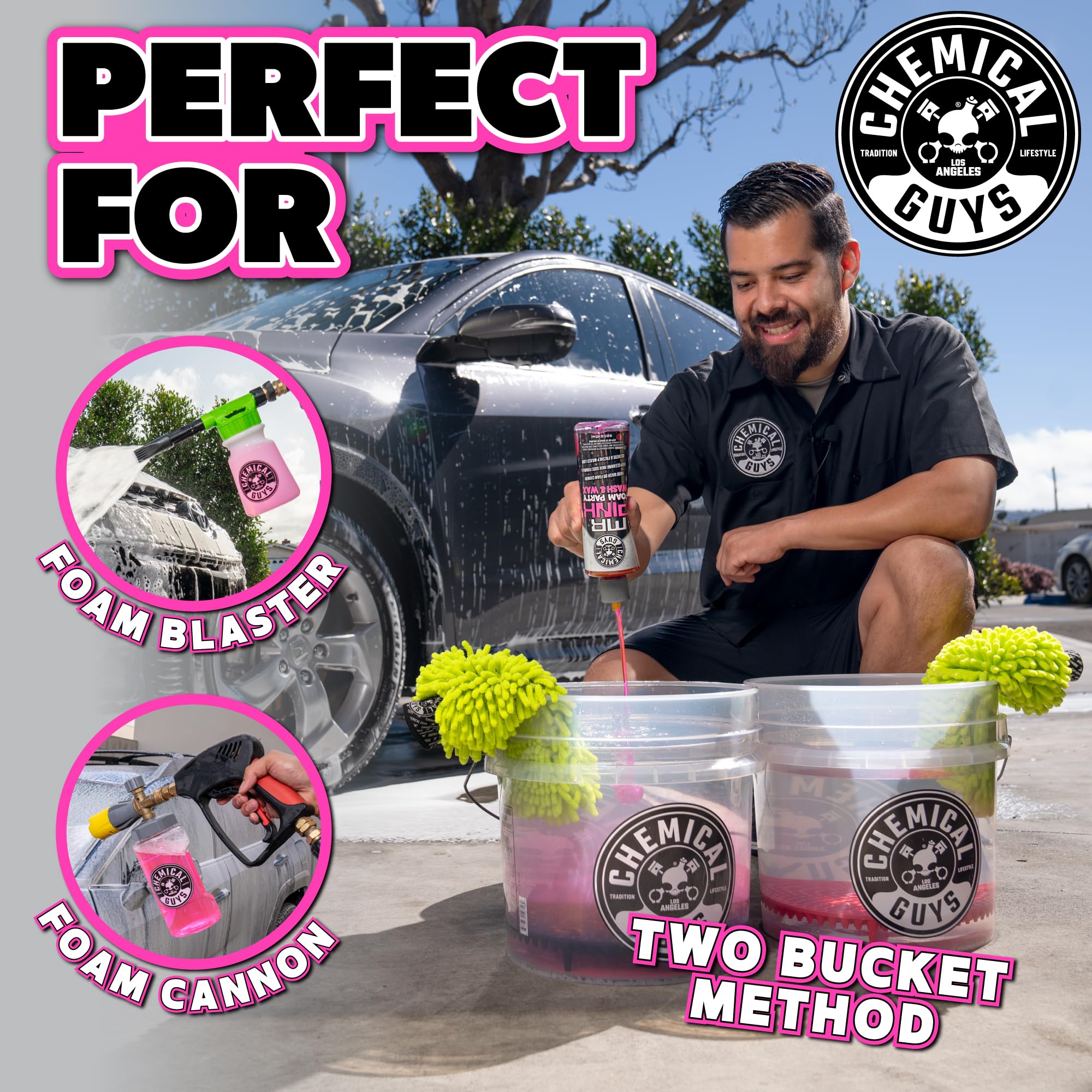 Foto 6 pulgar | Foam Party Wash & Wax Chemical Guys Mr. Pink, 1,89 L, Color Mandarina - Venta Internacional.