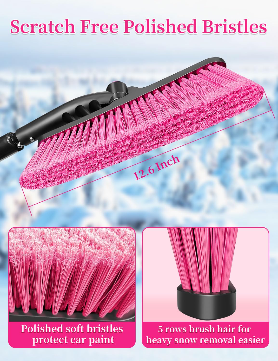 Foto 2 | Snow Brush Heeya Para Suv Con Rascador De Hielo  112 Cm  Color Rosa - Venta Internacional.