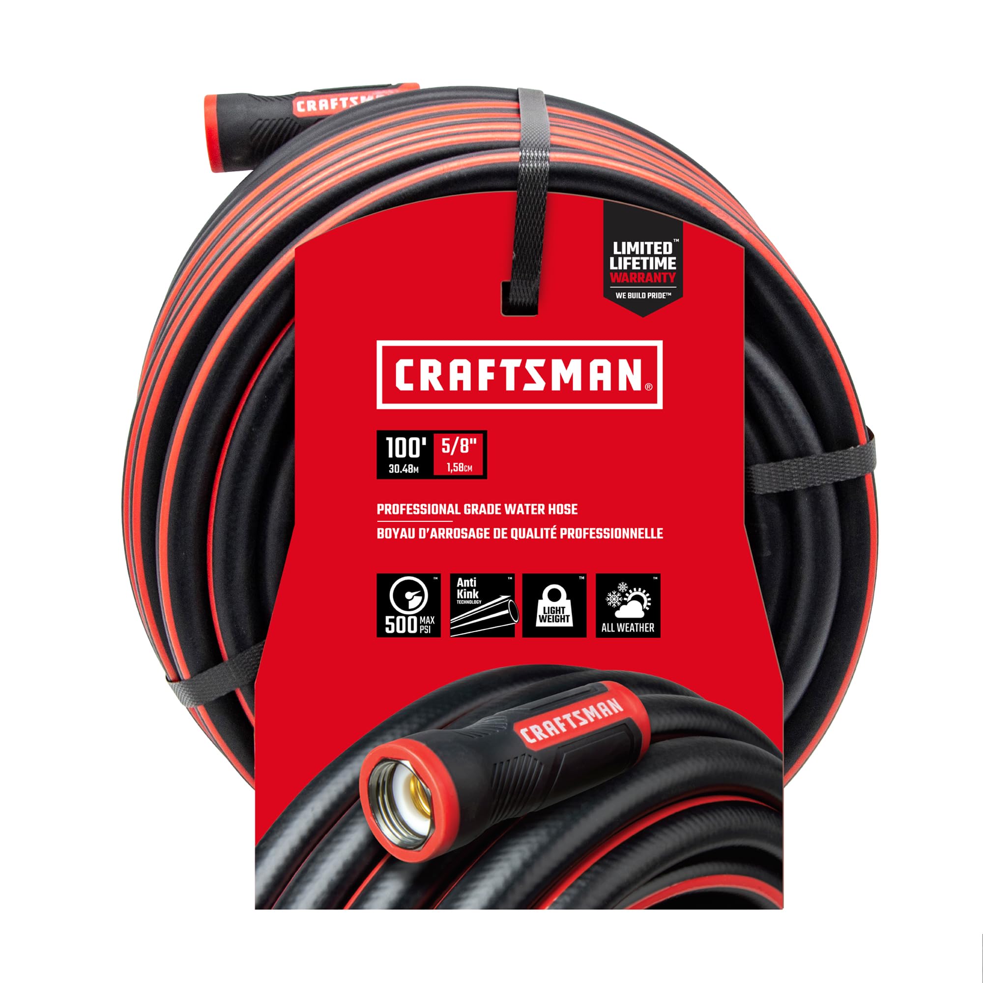Foto 1 | Manguera De Jardín Craftsman Heavy Duty Professional De 5/8 Pulgadas X 100 Pies - Venta Internacional.