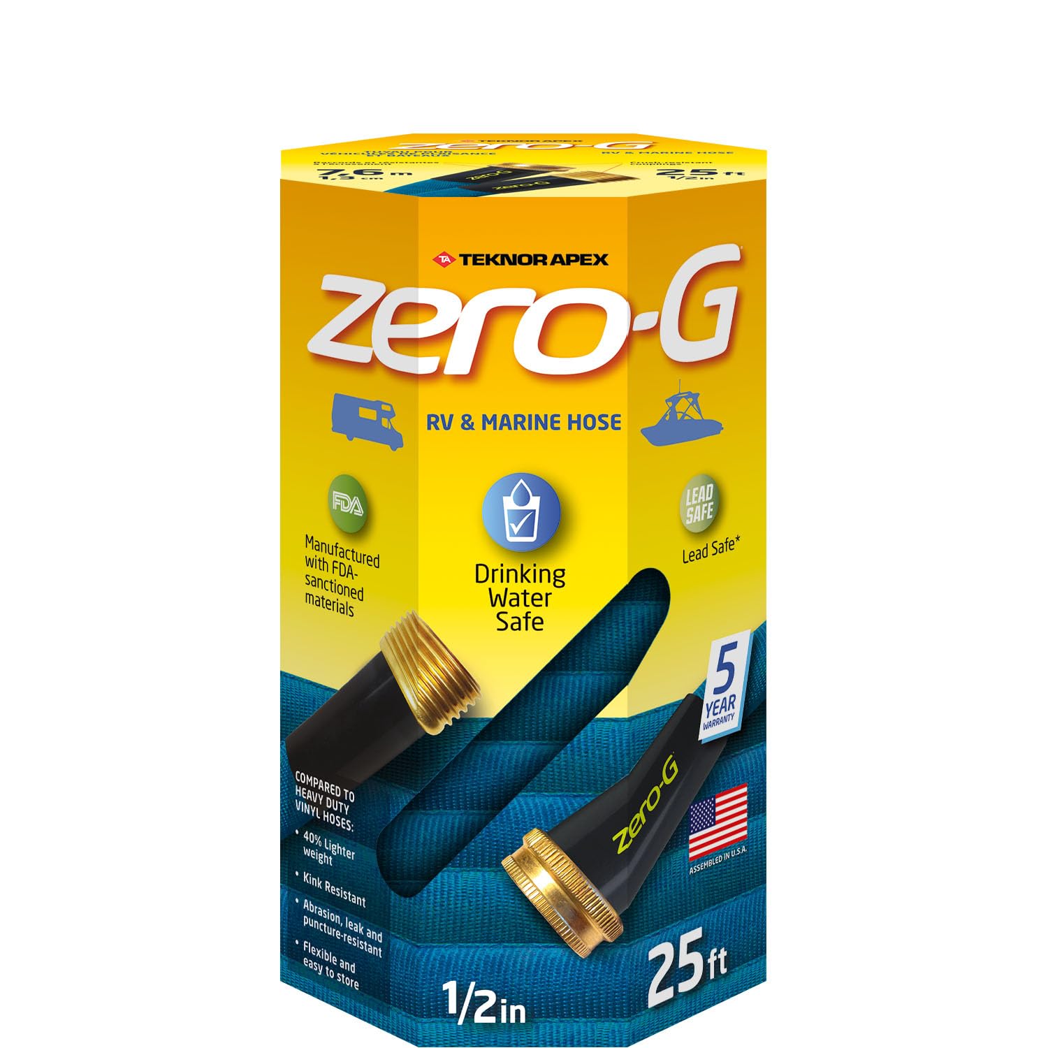 Foto 1 | Manguera De Jardín Teknor Apex Zero-g 1/2 X 25 Pies Azul - Venta Internacional.