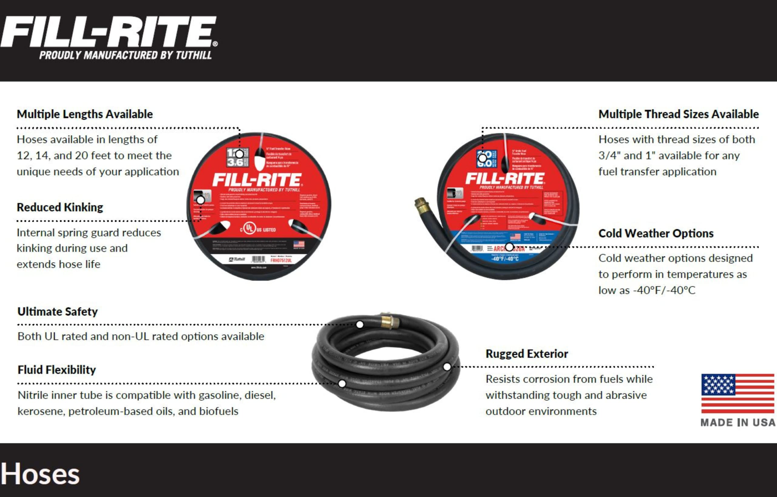 Foto 4 pulgar | Manguera De Transferencia De Combustible Fill-rite Frh10020, 1 X 6 M - Venta Internacional.