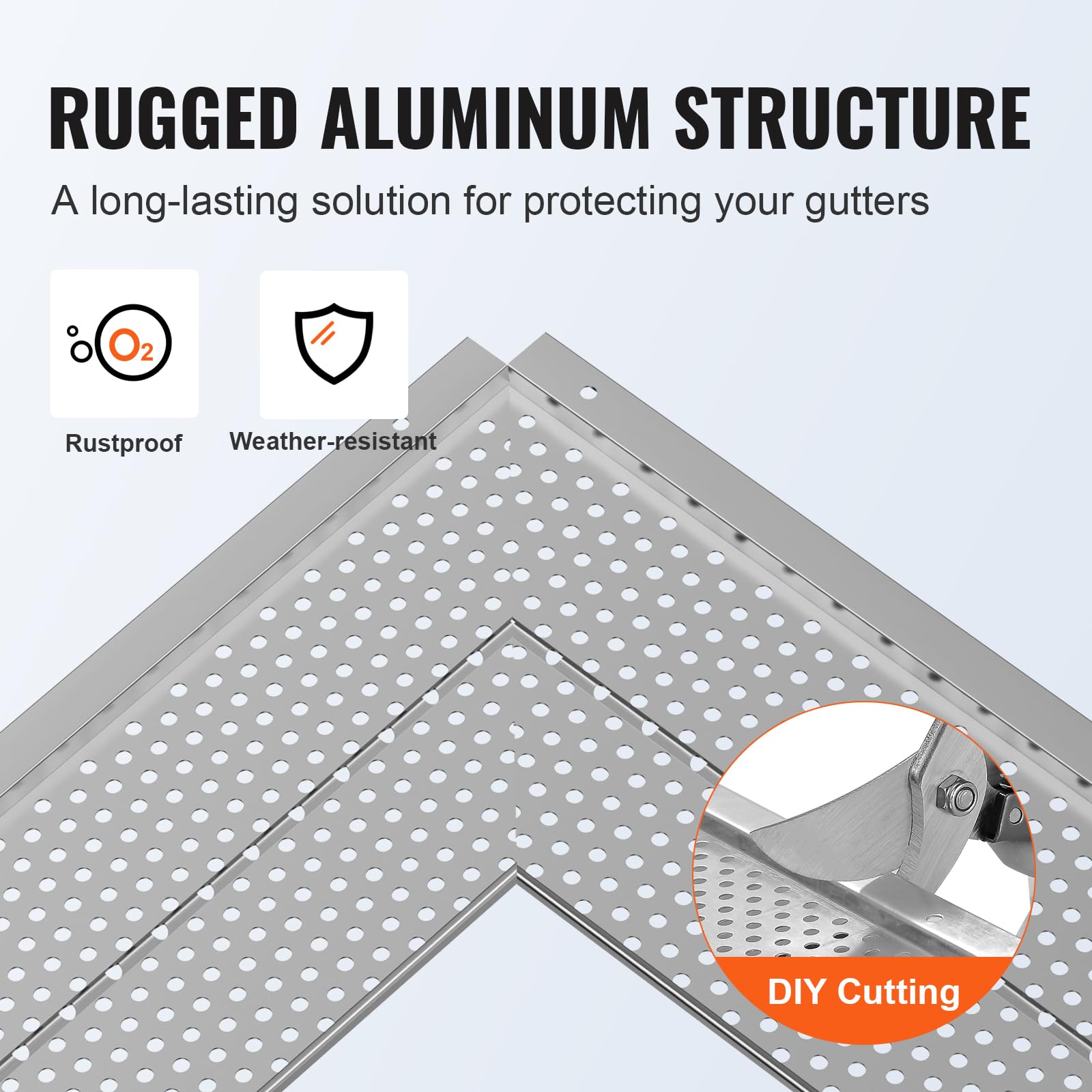 Foto 4 | Filtro De Hojas De Aluminio Gutter Guard Vevor, 13 Cm De Ancho, 26 Unidades - Venta Internacional.