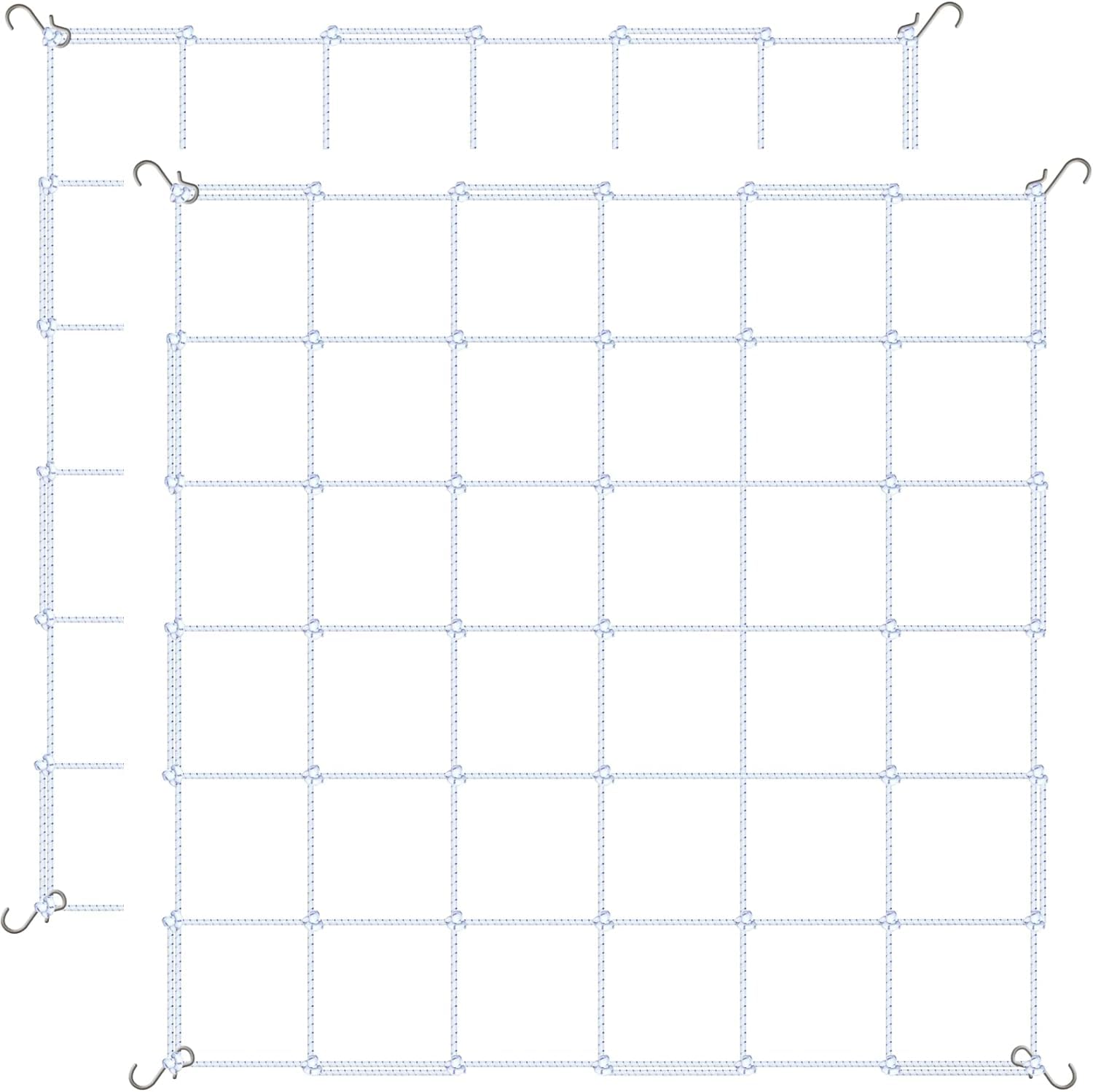 Trellis Netting Simple Deluxe Elastic, 1,2 X 1,2 M, Paquete De 2 Unidades, Color Blanco - Venta Internacional.