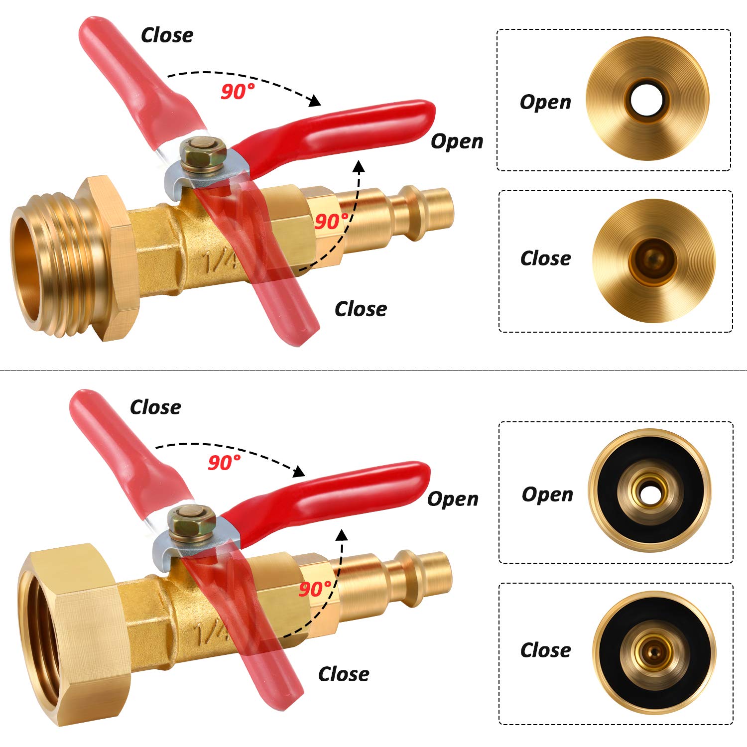 Foto 4 pulgar | Adaptador Winterize Blowout Hotop Brass Con 1/4 Pulgadas Macho X 3/4 Pulgadas Ght - Venta Internacional.