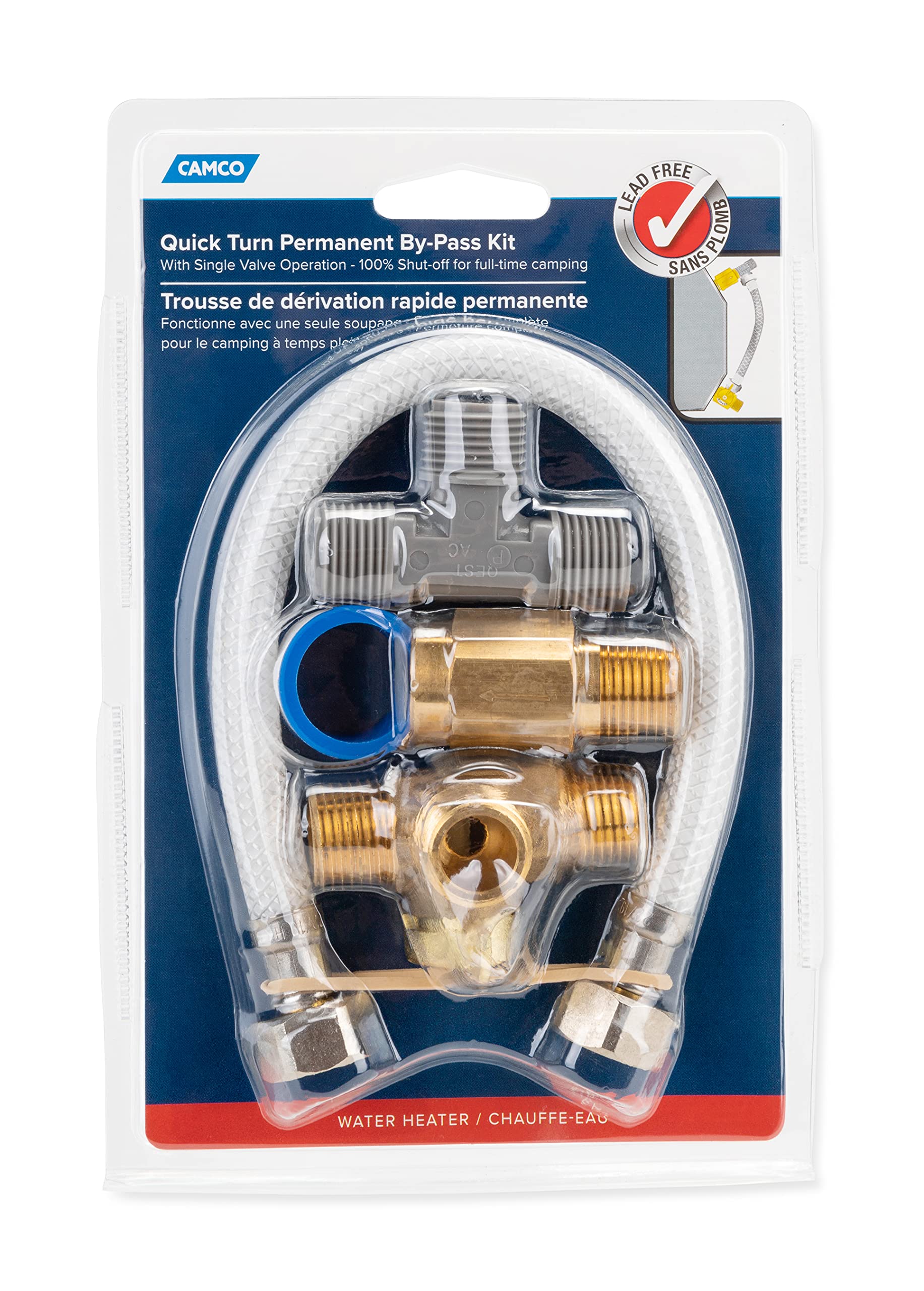 Foto 5 | Kit de Derivación para Calentadores de Agua para Autocaravanas Camco Quick Turn con Hoguera - Venta Internacional