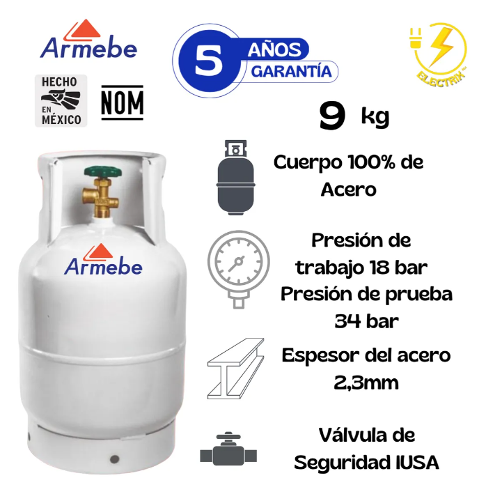 Foto 3 pulgar | Tanque De Gas 10kg Lp Vacío Cilindro+regulador Gas+manguera