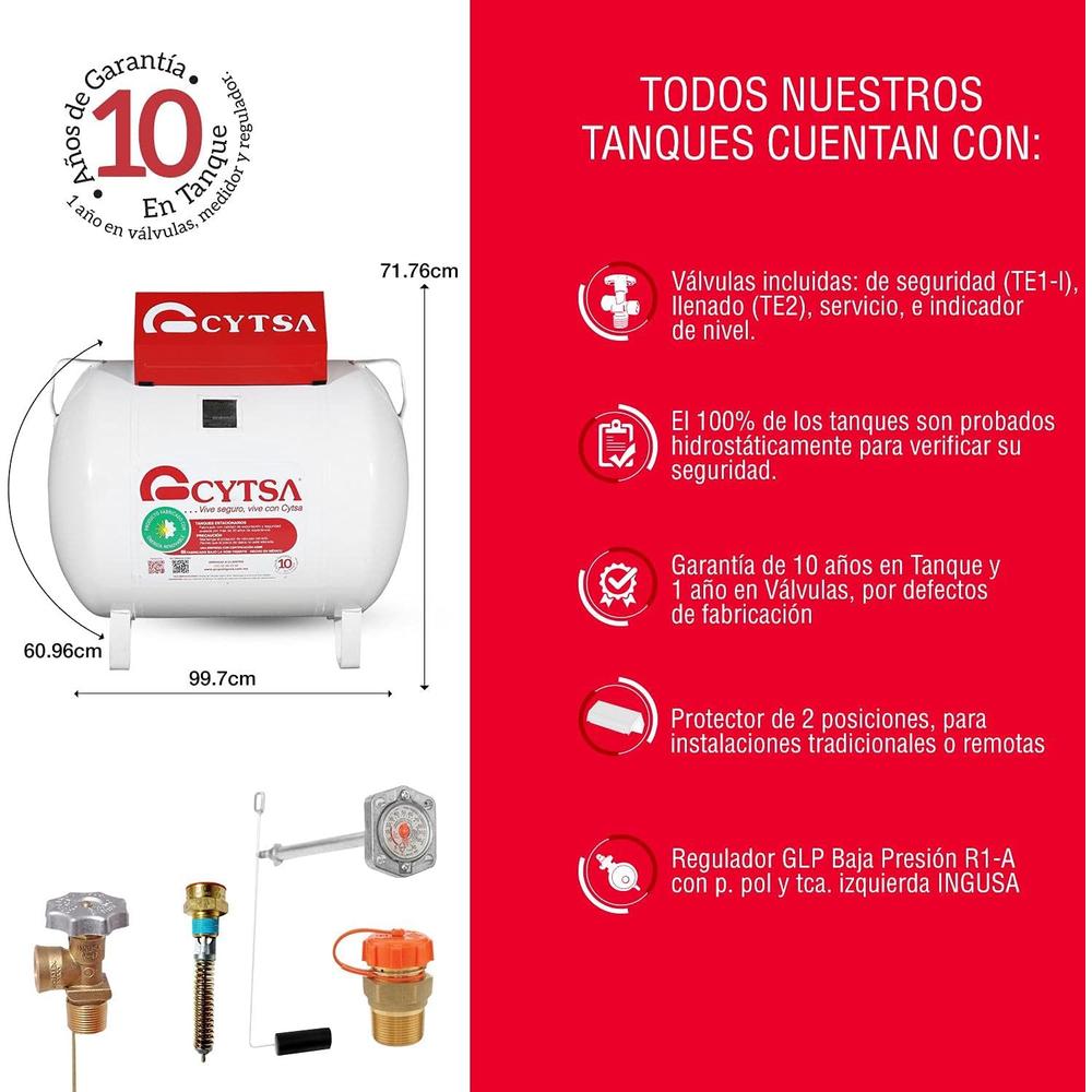 Foto 3 pulgar | Tanque para Gas 120 l Cytsa