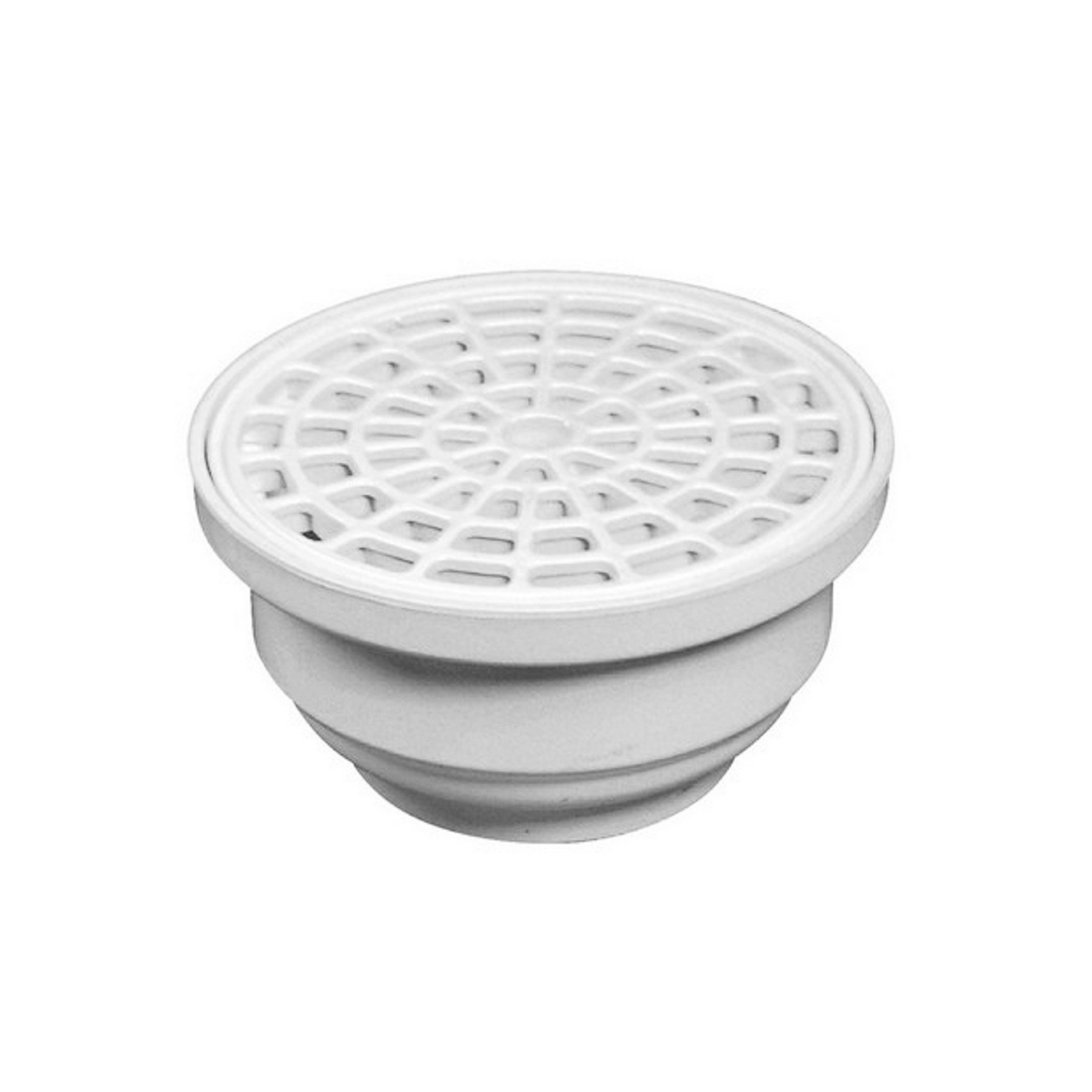 Coladera Piso Redonda Fleximatic Universal Con Rejilla Blanca Abs