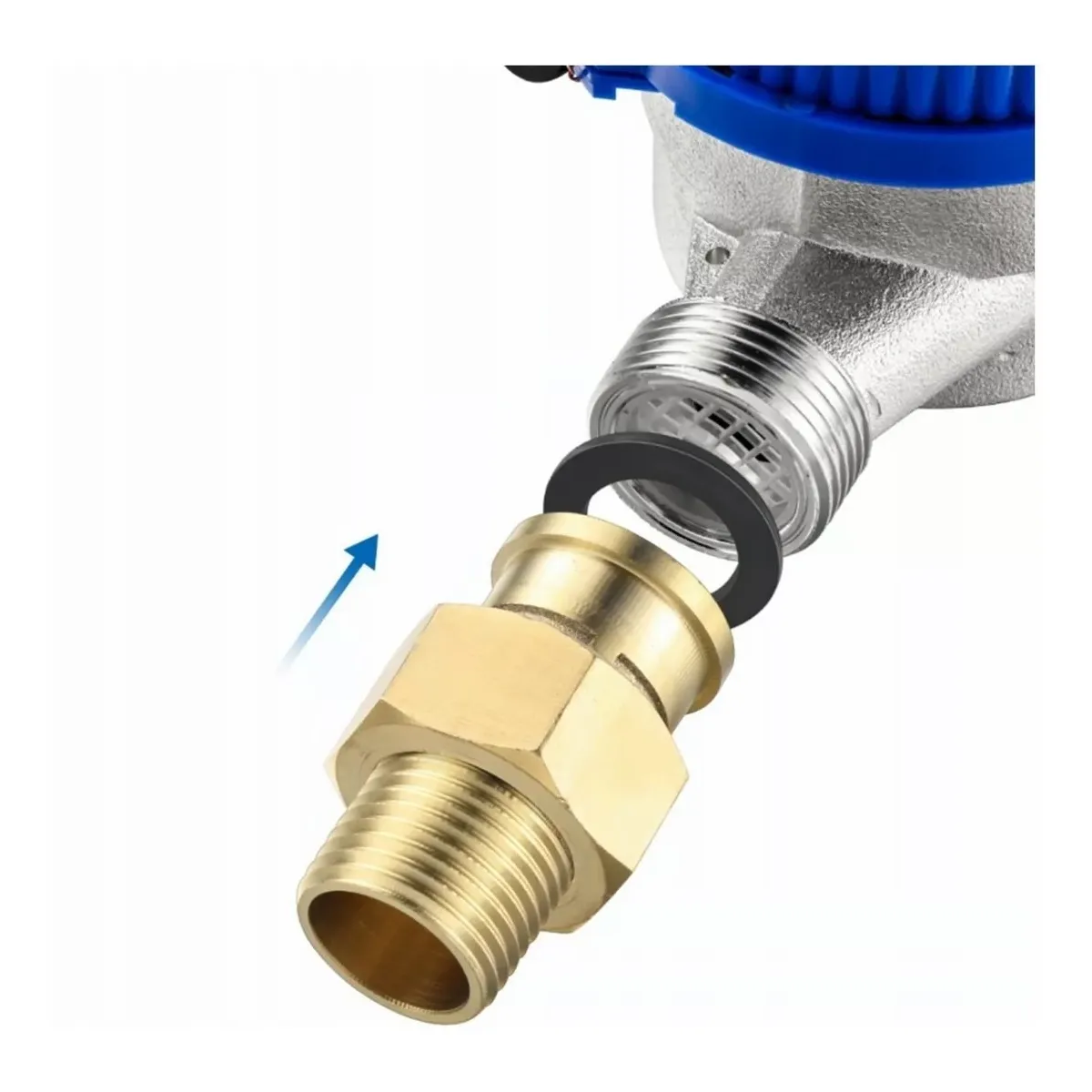 Foto 4 pulgar | Medidor De Agua Potable Chorro Único Eo Safe Imports Esi-5886-1 Azul