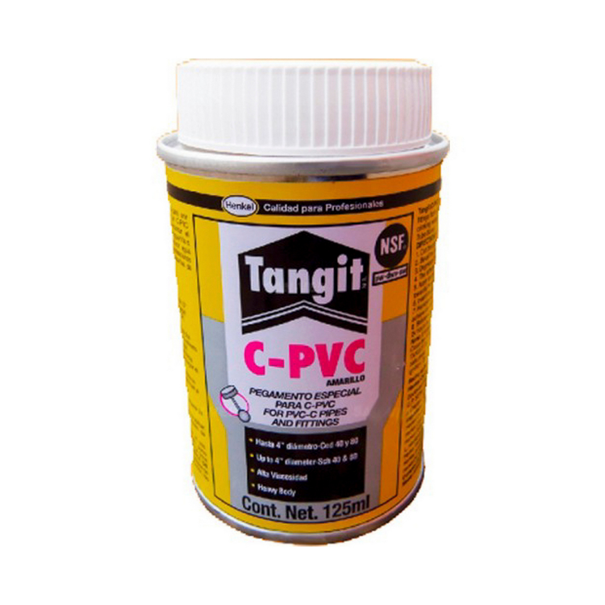 Foto 2 pulgar | Cemento para CPVC Tangit R3 1587586 color Amarillo 125 ml