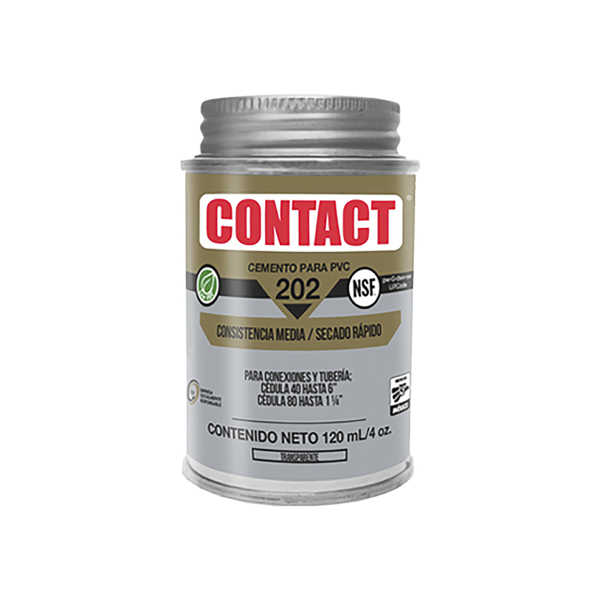 Cemento para PVC Contact C9 Z-20201 color Transparente 120 ml