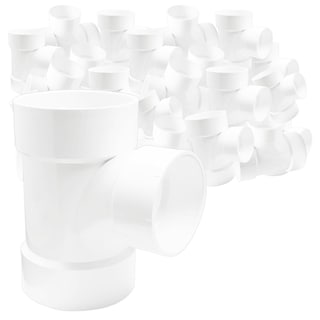 Foto 1 | Tee Sencilla Pvc Tuberia Ventdepot Mxtes-006 10 Piezas Blanco