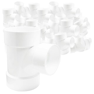 Foto 2 | Tee Sencilla Pvc Tuberia Ventdepot Mxtes-006 10 Piezas Blanco