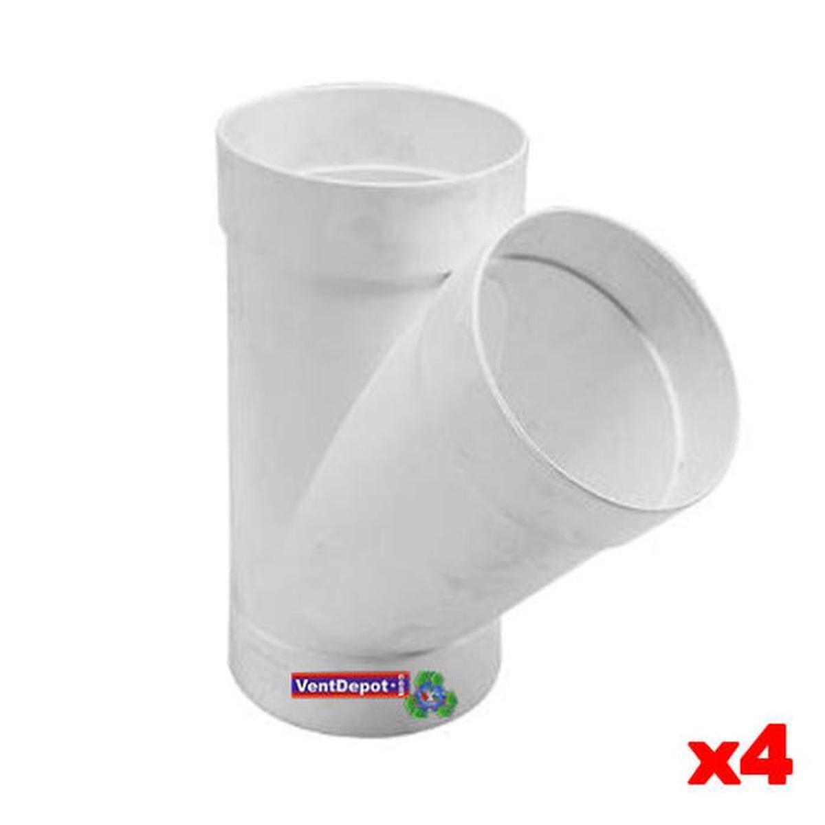 Foto 3 pulgar | Pvc Yees Liso Para Casa Ventdepot Mxsys-015 4  Pieza Blanco