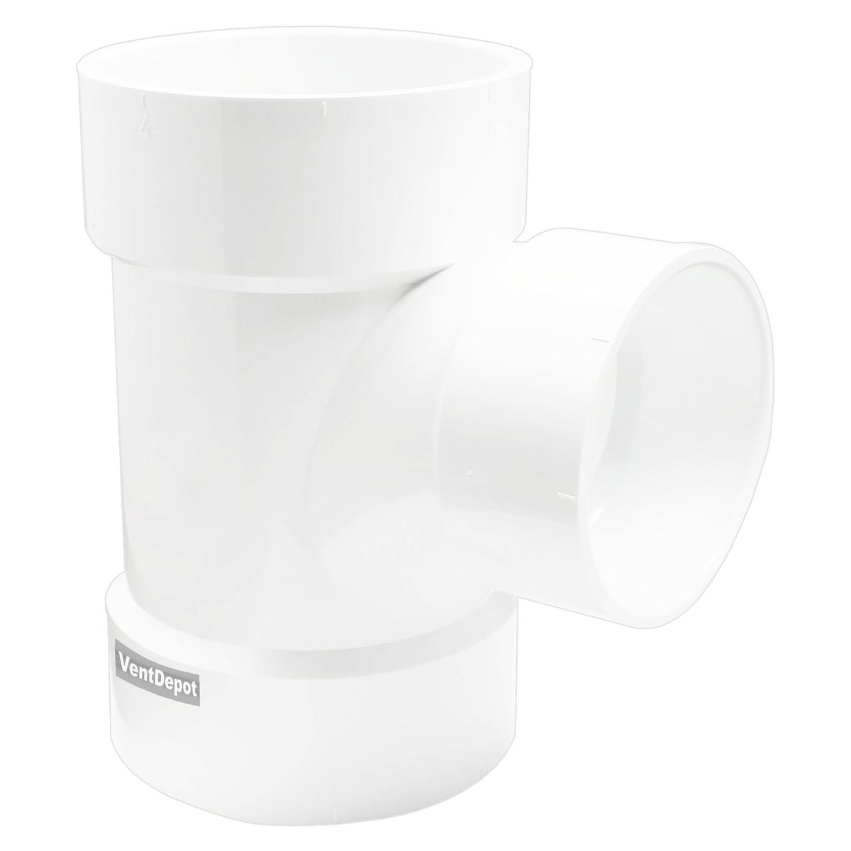 Foto 2 pulgar | Tee Simple Pvc Conexion Ventdepot Mxtes-005 1  Pieza Blanco