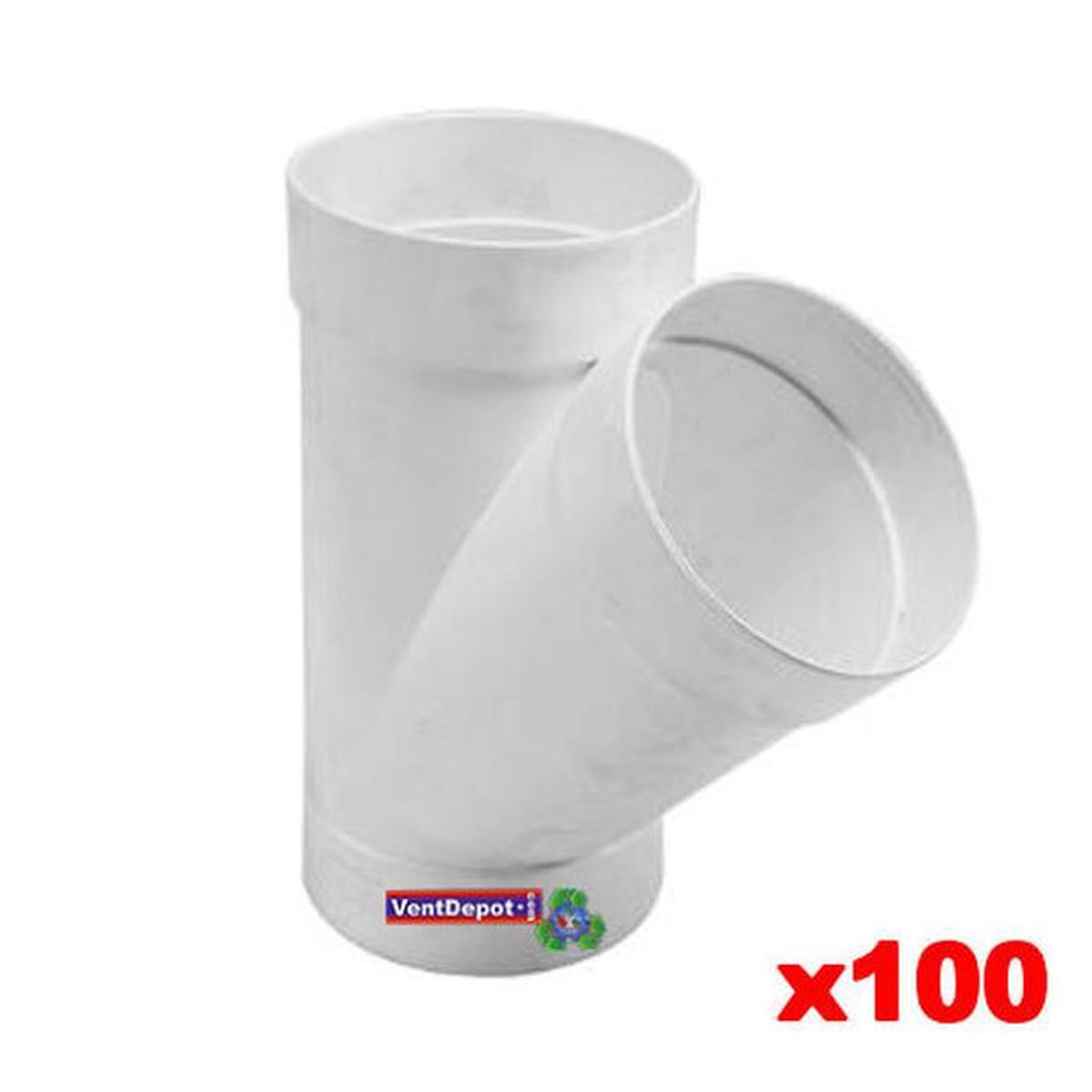 Foto 3 pulgar | Yees De Pvc Sanitario Para Agua Ventdepot Mxsys-008 100  Piezas Blanco