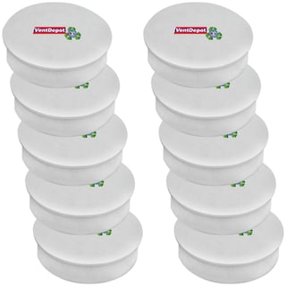 Foto 1 | Tapa De Pvc Mayoreo Ventdepot Mxsti-002 10 Piezas Blanco