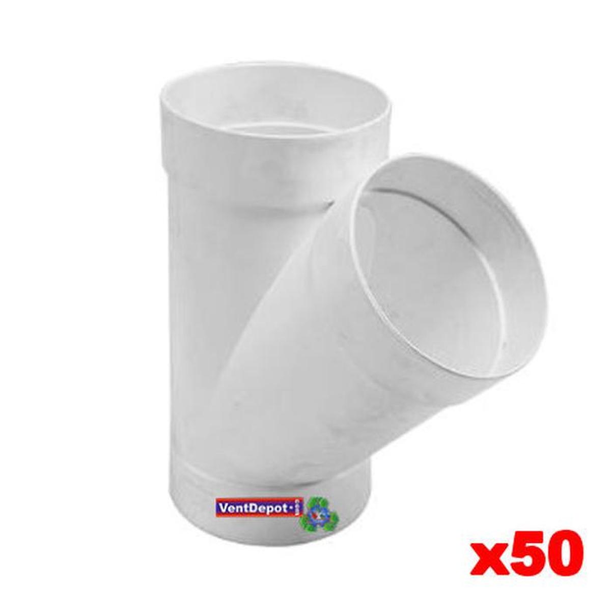 Foto 3 pulgar | Yee Sencilla De Pvc Barato Ventdepot Mxsys-003 50  Piezas Blanco
