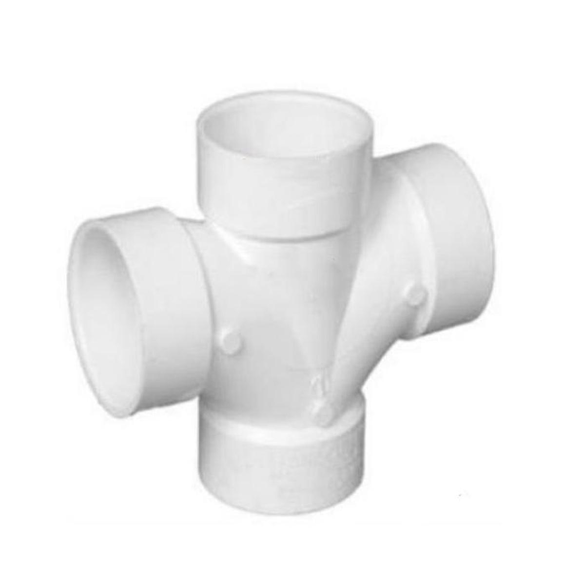 Tee Doble De Pvc Ventdepot Mxted-001 1  Pieza Blanco