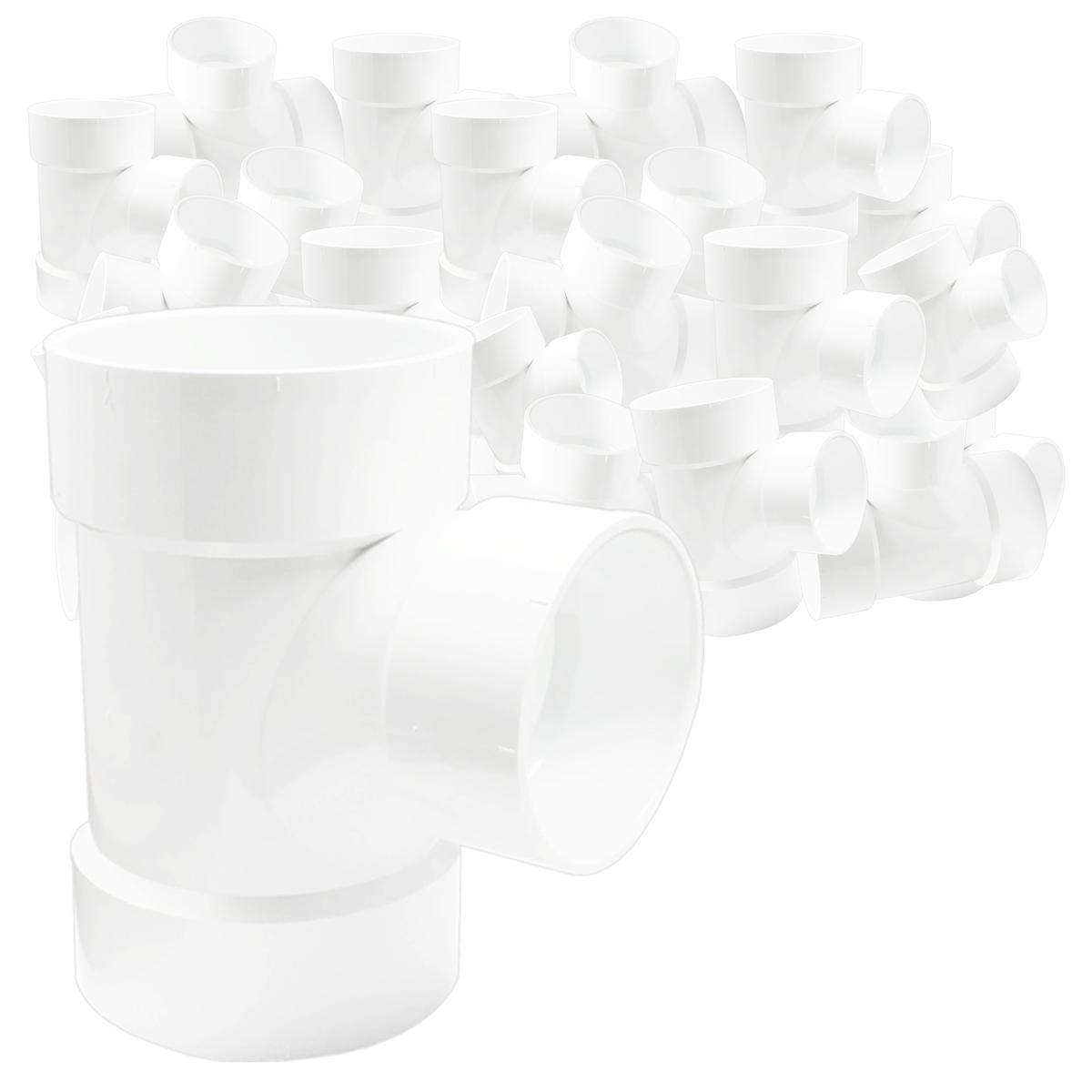 Foto 2 pulgar | Conexion Tee De Pvc Plastico Ventdepot Mxtes-011 40  Pieza Blanco