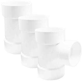 Foto 1 | Conexiones Tee De Pvc Industrial Ventdepot Mxtes-018 3 Piezas Blanco