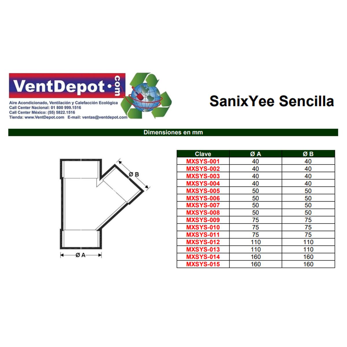 Foto 4 pulgar | Yee Sencilla De Pvc Plastico Ventdepot Mxsys-005 1  Pieza Blanco