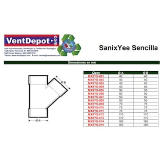 Foto 3 | Yee Sencilla De Pvc Plastico Ventdepot Mxsys-005 1 Pieza Blanco