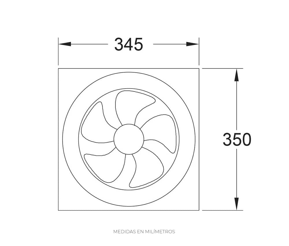 Foto 9 pulgar | Extractor Industrial de Aire Estevez 1710(eco) olor Blanco 10'' 1710 Muro/Ventana