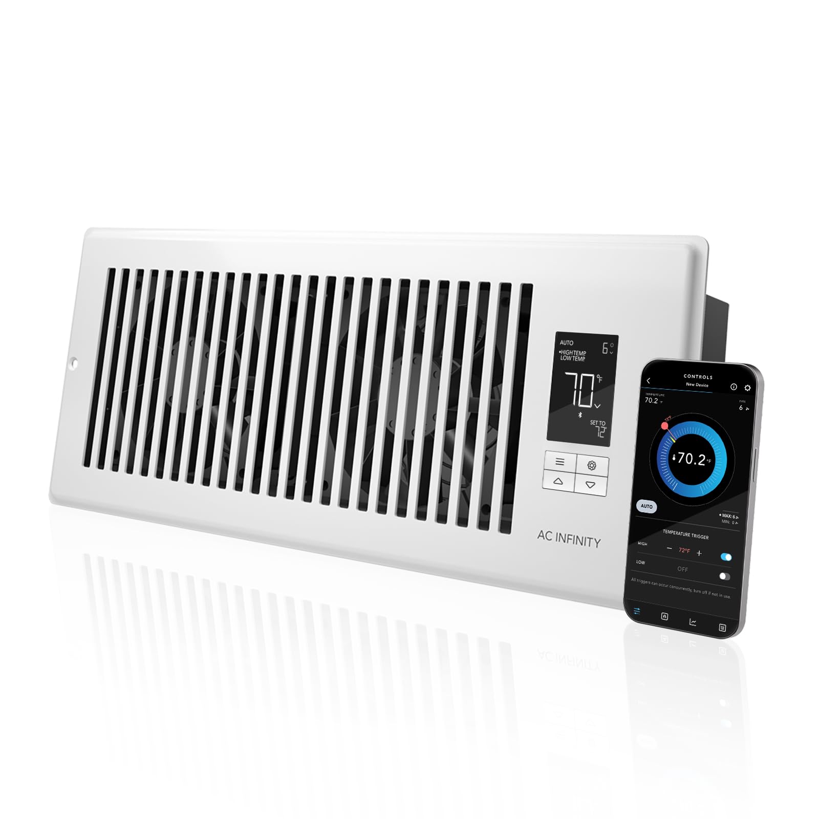 Ventilador Register Booster Ac Infinity Airtap T4 Blanco De 4 X 12 Pulgadas - Venta Internacional. $2,231