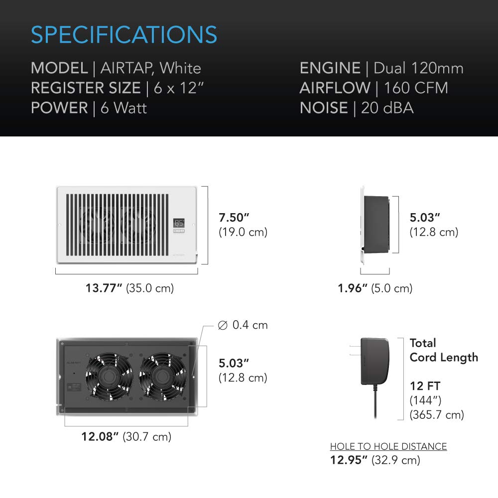 Foto 7 pulgar | Ventilador Register Booster Ac Infinity Airtap T6 Con Termostato - Venta Internacional.